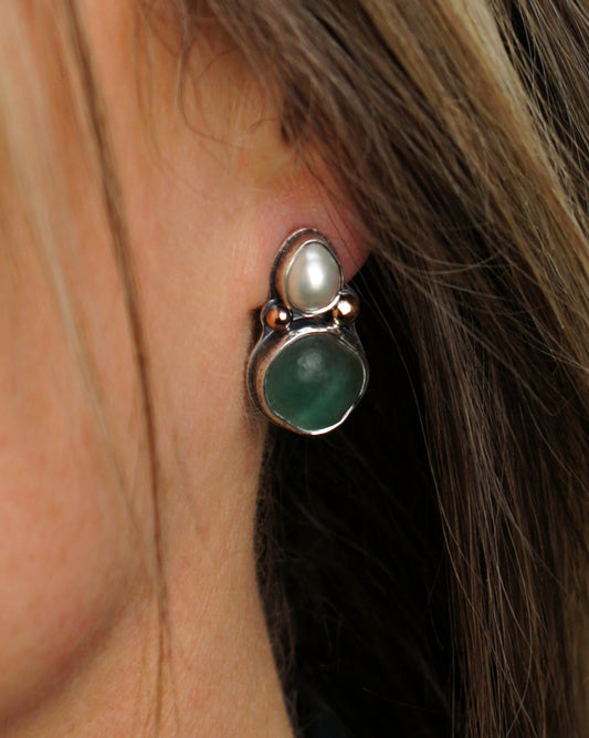 Antique Glass & Button Pearls