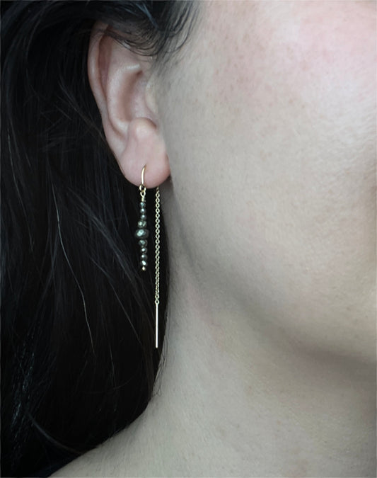 Pyrite Thread Earrings