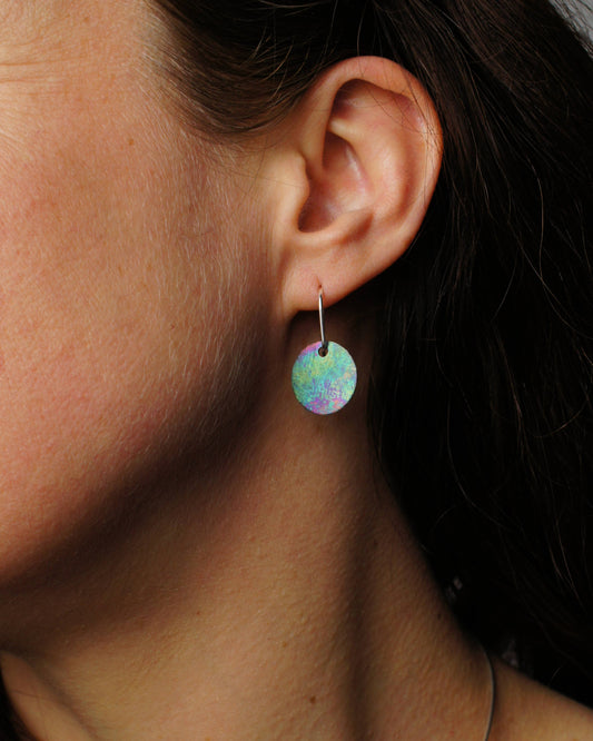 Small Crystalline Titanium Earrings