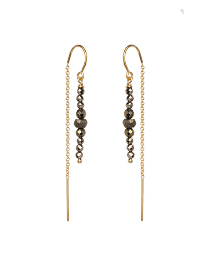 Pyrite Thread Earrings