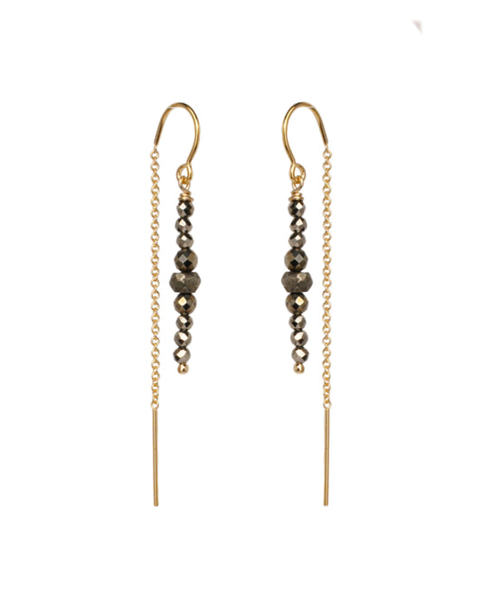 Pyrite Thread Earrings