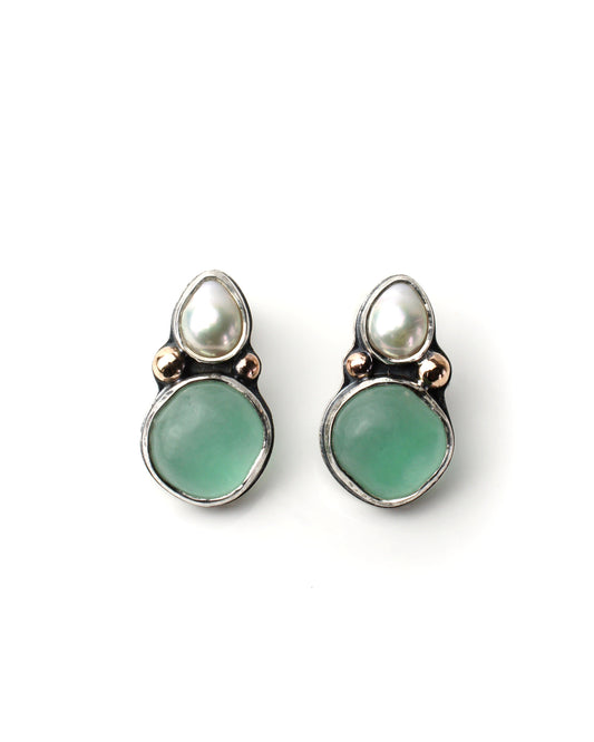Antique Glass & Button Pearls