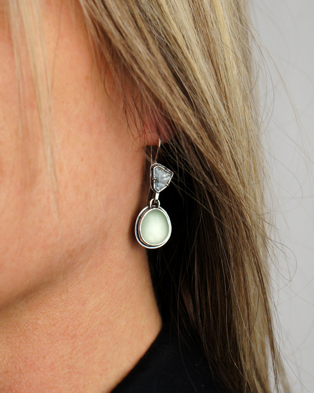 Geometric Topaz & Antique Glass