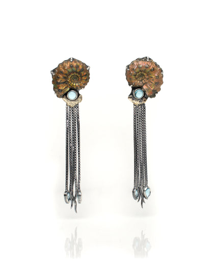 Nautilus Cephalopod | Sea Creature Inspired Earrings