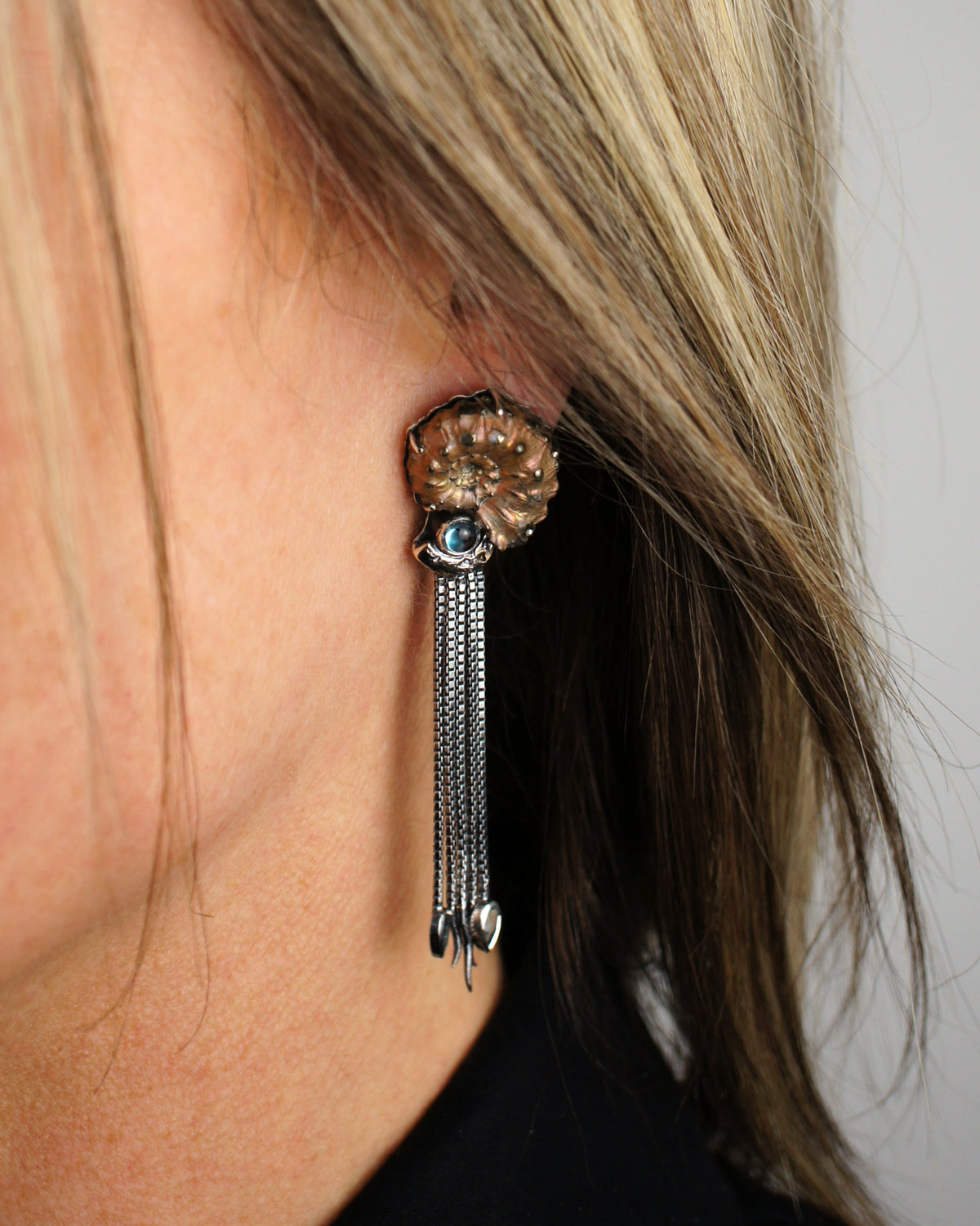 Nautilus Cephalopod | Sea Creature Inspired Earrings