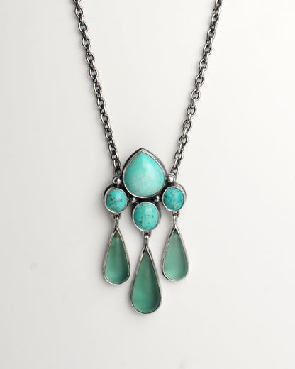 Turquoise and Antique Glass