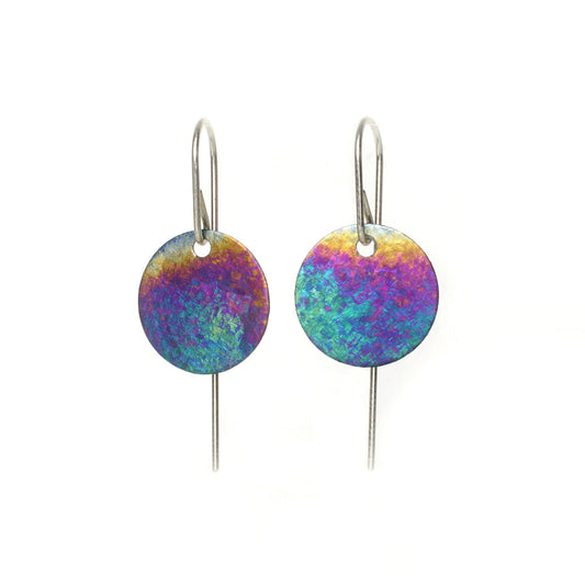 Small Crystalline Titanium Earrings