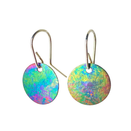Small Crystalline Titanium Earrings