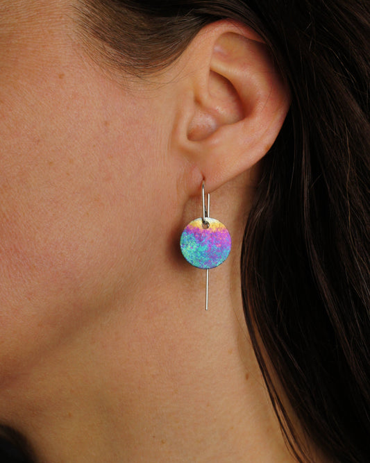 Small Crystalline Titanium Earrings