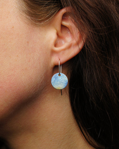 Small Crystalline Titanium Earrings